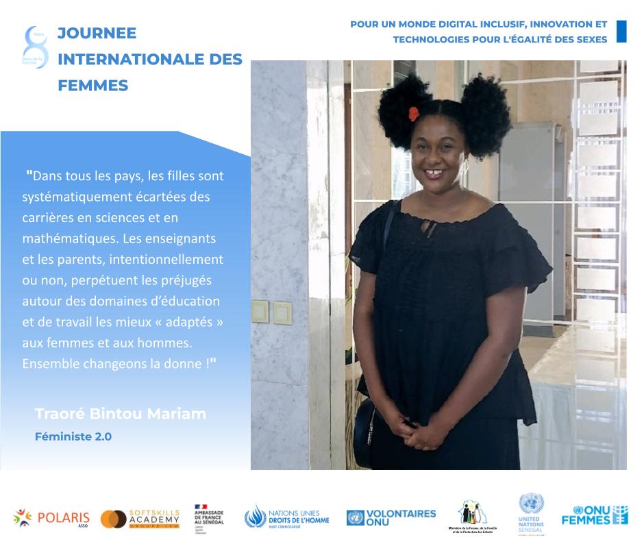 BintouMariamT's tweet photo. L'éducation numérique est la clé de l’autonomisation et le leadership des femmes et filles. Encourageons les à investir les nouvelles technologies ! Je m’engage en faveur de la lutte pour les droits des femmes et un monde digital inclusif.
#IWD2023 #EllesDigitales #SheIsTechWCA https://t.co/MVYfGLsVIF