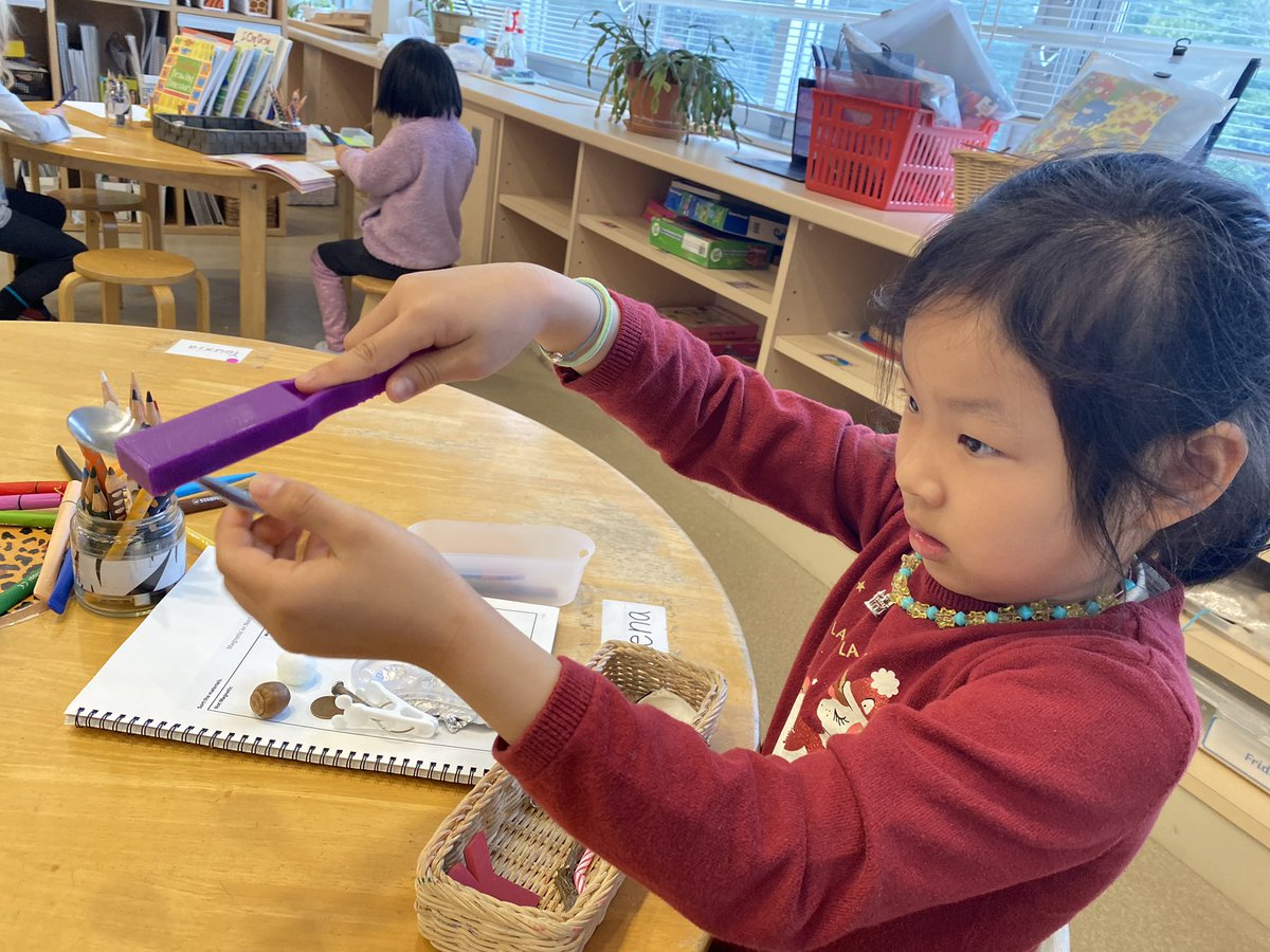 NIS_ELC's tweet photo. During their investigation into the invisible force of magnetism, kindergarteners noticed today that while one spoon stuck solidly to the magnet, another spoon didn’t. “WHAT? But why?” #NISinquire #NISinspire #TheMagicOfScience #InvisibleForces #KinderScientists https://t.co/9yBK0aoQaQ