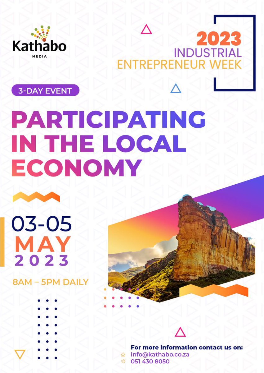 _KathaboMedia's tweet photo. Mark your calendars for May 3-5th, 2023 because we're bringing back the highly anticipated Industrial Entrepreneur Week! 

Join us for three days of learning, networking, and innovation with industry leaders from around RSA. https://t.co/v4S7CVa8B0