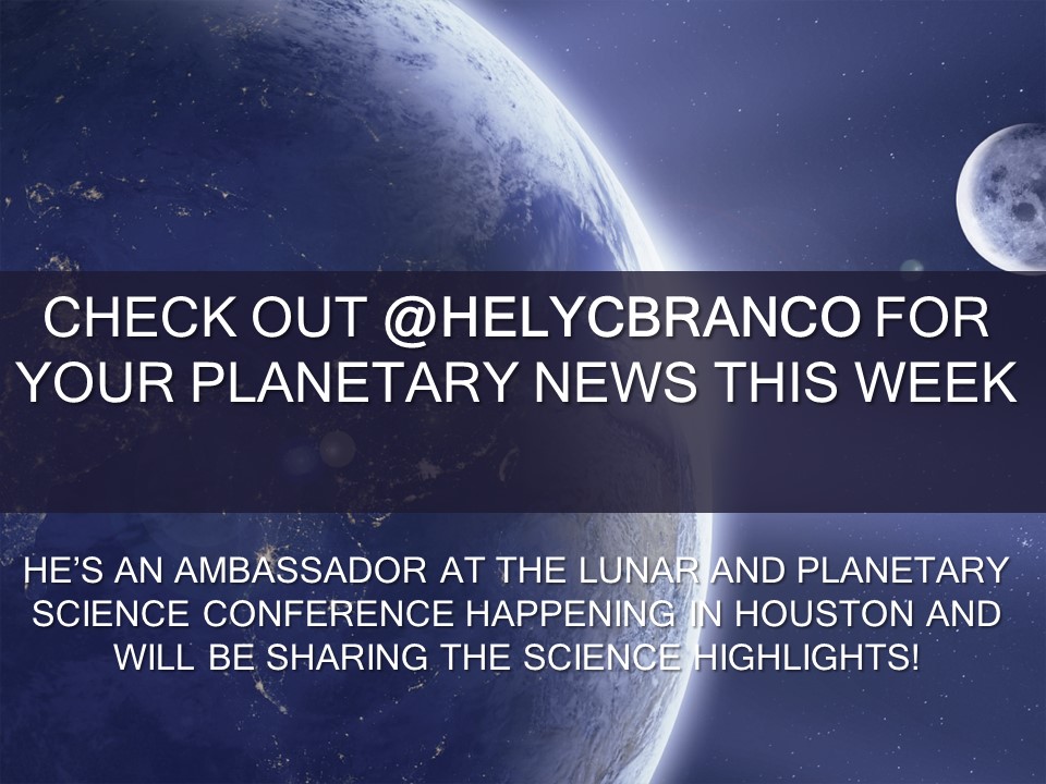Follow <a href="/helycbranco/">Hely Branco</a> here and on #instagram for your #Space and #planet news this week from the Lunar and Planetary Science Conference #LPSC2023 🪐🌗🛰️#stem #spaceexploration