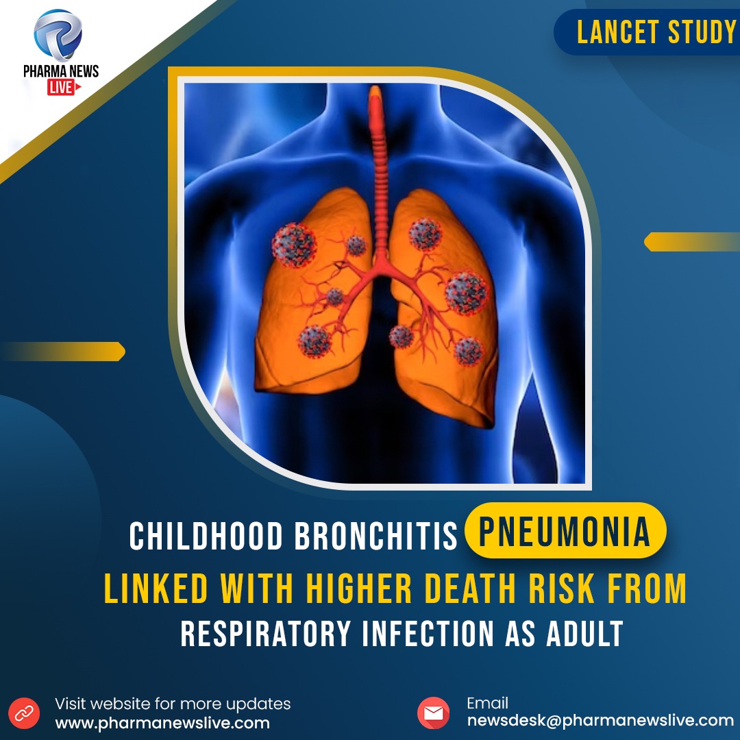 pharmanewslive's tweet image. #Pneumonia linked with higher death risk from #RespiratoryInfection as adult: A #lateststudy published by The #Lancet Journal. 
Read complete news: bit.ly/3ZJ216j
#healthcare #pharmanewslive #Health #bronchitis #child #childhealth #respiratoryillness