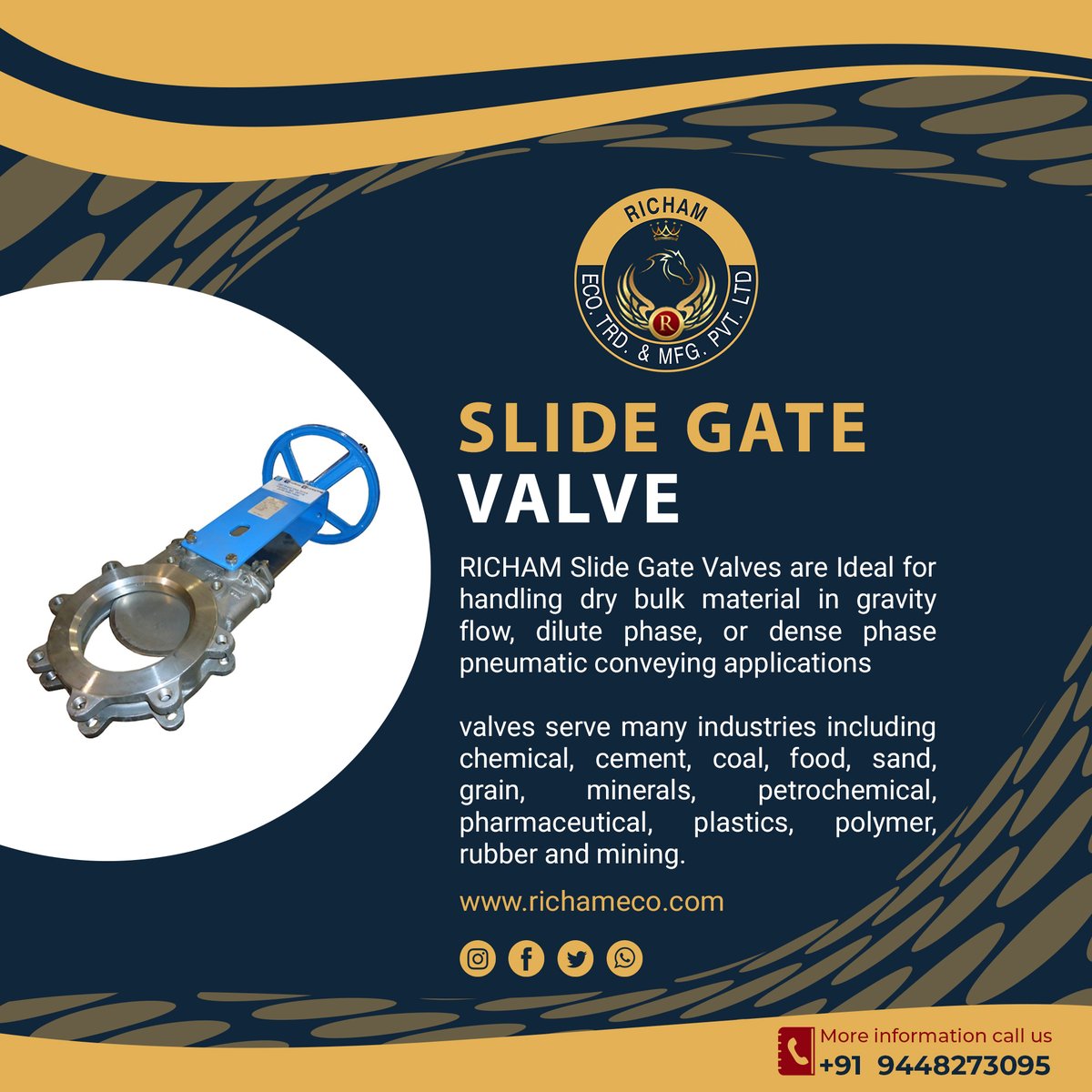Richam19's tweet image. #slidegatevalve #industrialvalves #valvetechnology #bulkmaterialhandling #flowcontrol #processcontrol #powderhandling #solidsprocessing #pneumaticconveying #mechanicalconveying #materialhandling #silo #bin #hopper #safetyvalves #shutoffvalves #isolationvalves #divertervalves