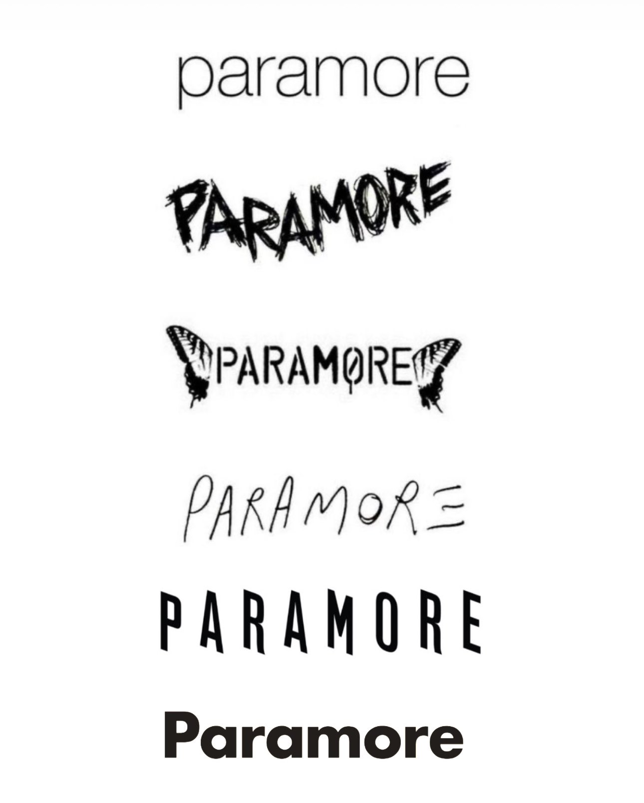 andz THIS IS WHY on Twitter "evolution of paramore's logo (2005