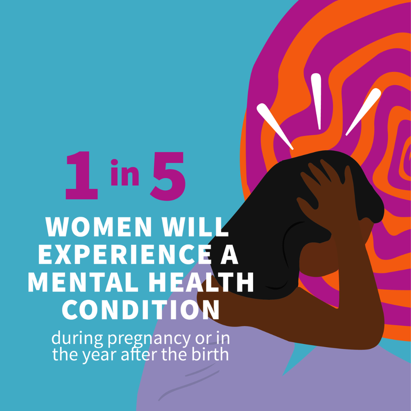 WHOWPRO's tweet photo. Almost 1 in 5 women will experience a mental health condition during pregnancy or the year after birth. 

Tips on what you can do: https://t.co/EyEbpsFNpS 

#MentalHealth https://t.co/3UstY8yuQP