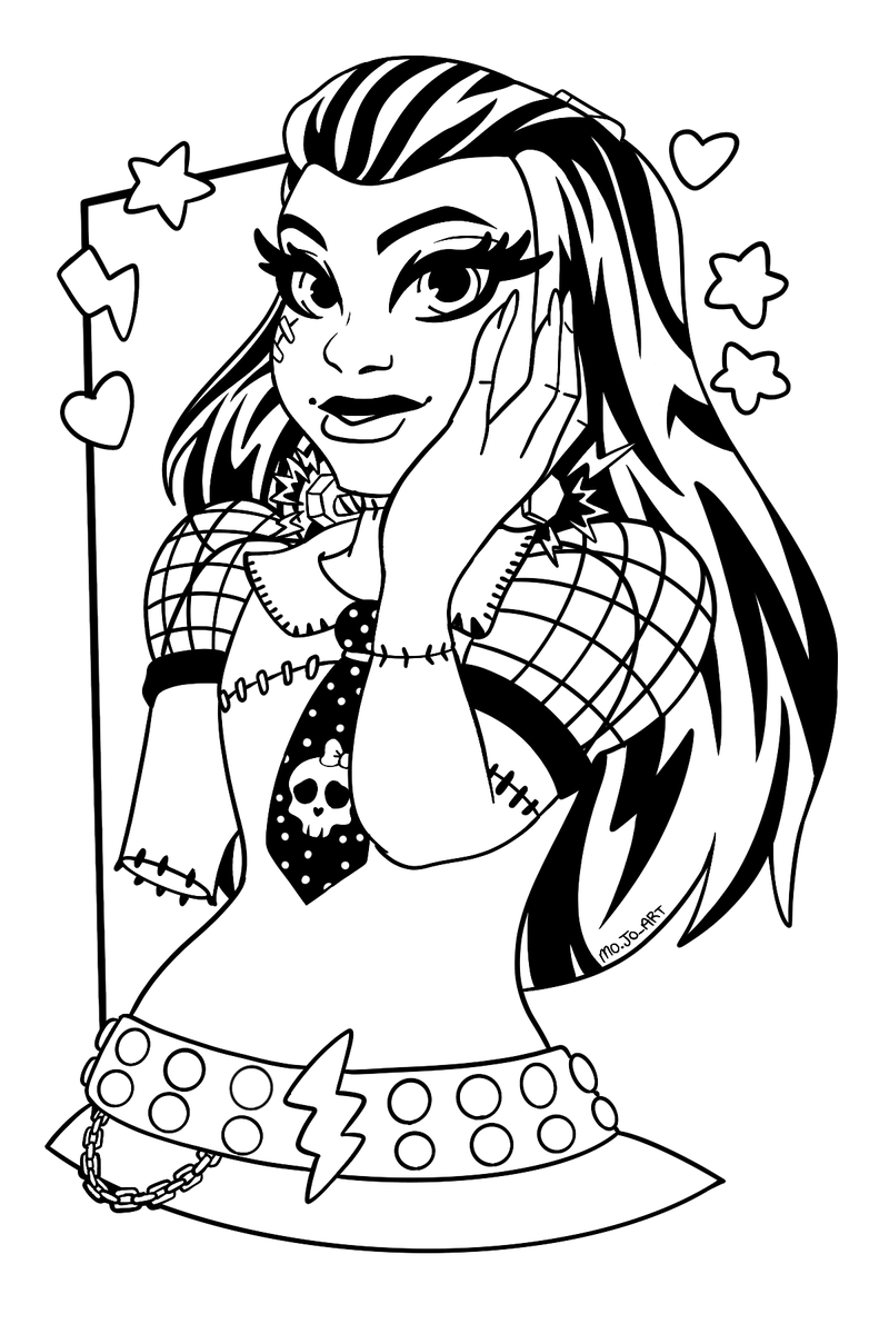 _mojojob's tweet photo. Frankie from the other day #MonsterHigh #digitalart https://t.co/0TCScNswfY