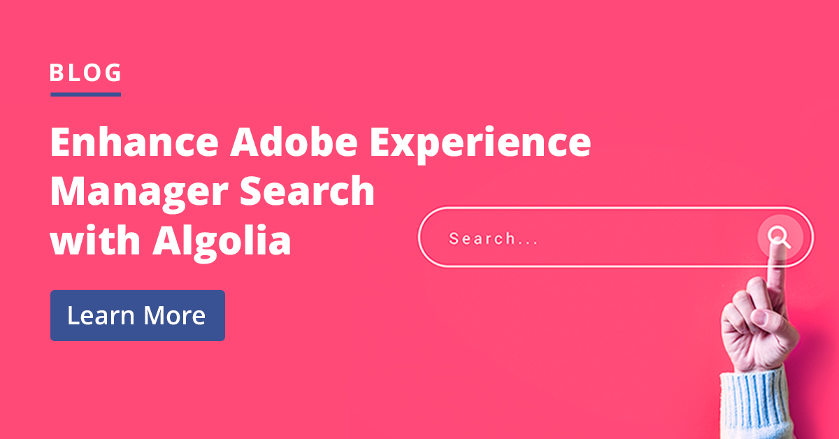 gspanntech's tweet image. Learn how #Algolia’s #SearchAsAService can offer an optimal #searchexperience for an #AdobeExperienceManager website.

ecs.page.link/xWHxD

#AlgoliaSearch #AEM #AdvancedSearch #WebFeatures #EnhancedWebsiteFeatures #CustomerDelight #Conversion #Visibility #WebsiteVisitors