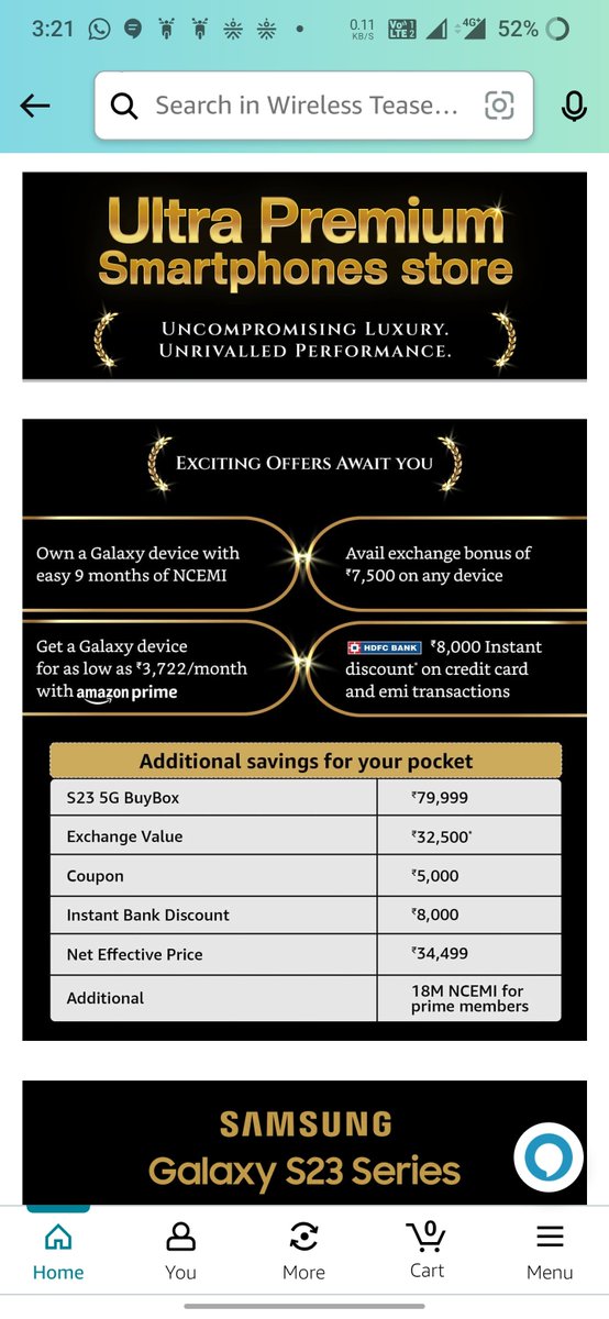 rahulvjking's tweet photo. Worst service offered by both @amazonIN and @Flipkart 

Amazon:

The attached banner is there in website but there is no NCEMI for 9 months and and I am a prime member and the promised 18 months NCEMI is also not provided for me.
I have raised a case, no response at all
Nxt tweet https://t.co/2RoGAuUUhw
