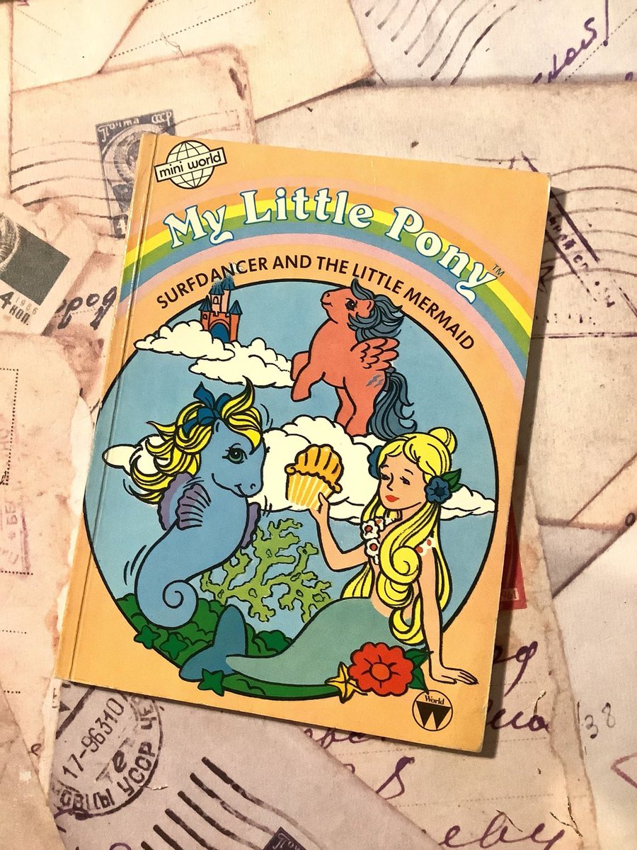 WatsonsVintage's tweet photo. An ADORABLE #MyLittlePony mini book in my #etsy shop: EXTREMELY Rare #Vintage #1985 'My Little Pony - Surfdancer And The Little Mermaid' in Paperback #MiniPictureBook - 1980s Kids TV Nostalgia https://t.co/WAgczUT0QA #RetroGift #1985BookGift #ChildhoodNostalgia #CuteBookGift https://t.co/V0MrLeVTrg