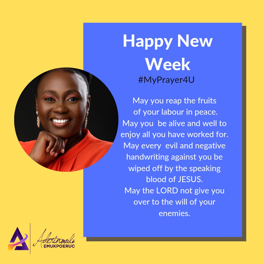 derinest's tweet photo. Happy new week beloved.

May Psalm 118:16 be true over your life.

May you not be cut short in your prime. 
May another not reap the fruits of all you have laboured for. 
May the LORD frustrate the token of liars, loss and death over you.

Win! Have a peaceful week! https://t.co/VPdXWG2dIf