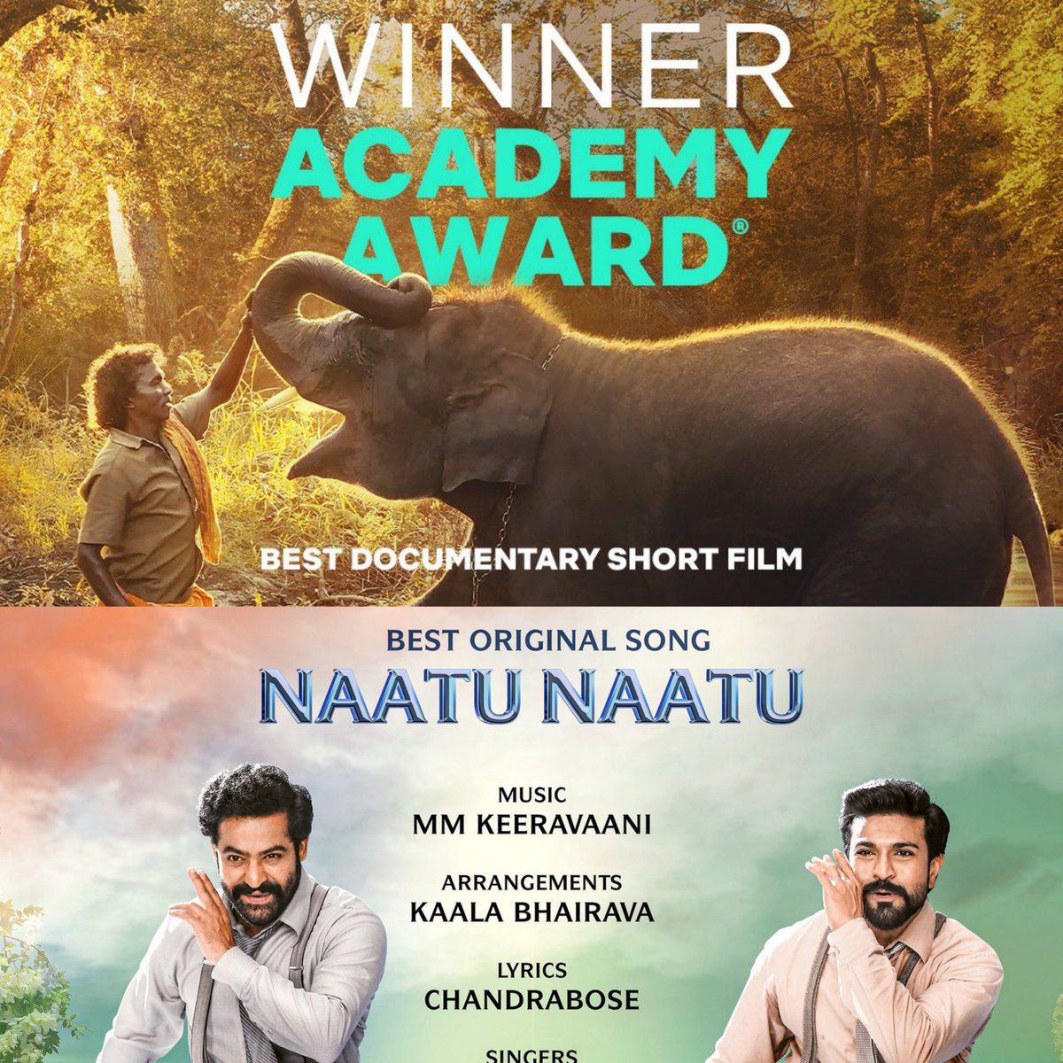 aksh_pidurkar's tweet photo. Proud😍🇮🇳
#Oscars #TheElephantWhisperers #NaatuNaatu https://t.co/lHeg8mD93E