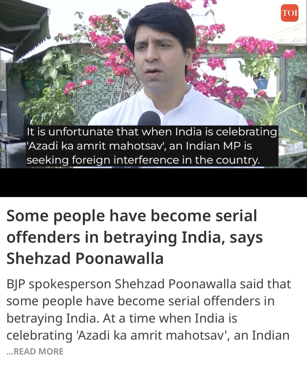 Rahul Gandhi is a serial offender when it comes to betraying Bharat 

From seeking foreign intervention into India &amp; undermining our National Sovereignty to Mani Shankar Aiyyar demanding Pak help to remove PM Modi to Rahul Gandhi seeking intervention of Nicholas Burns 

Why do