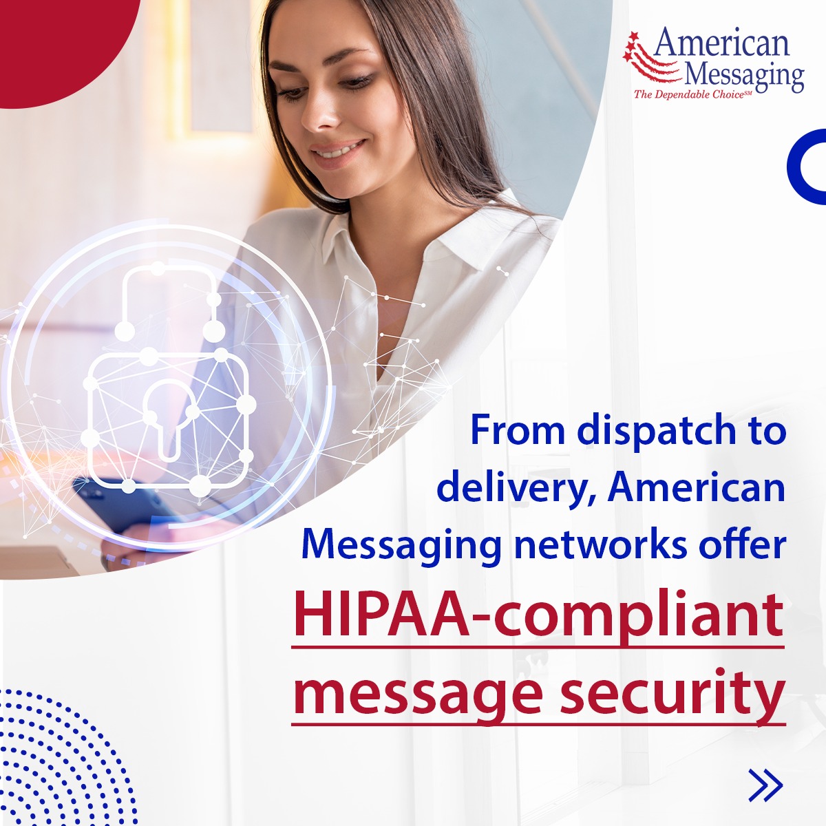 amsmsg's tweet photo. Our modern technology provides complete security and encryption for messaging traffic, while at rest, in transit or on messaging devices.
#ams #americanmessaging #messengerservice #securemessaging #paging #hospitalpagingsystem #criticalmessaging https://t.co/VsGFcDO7HB