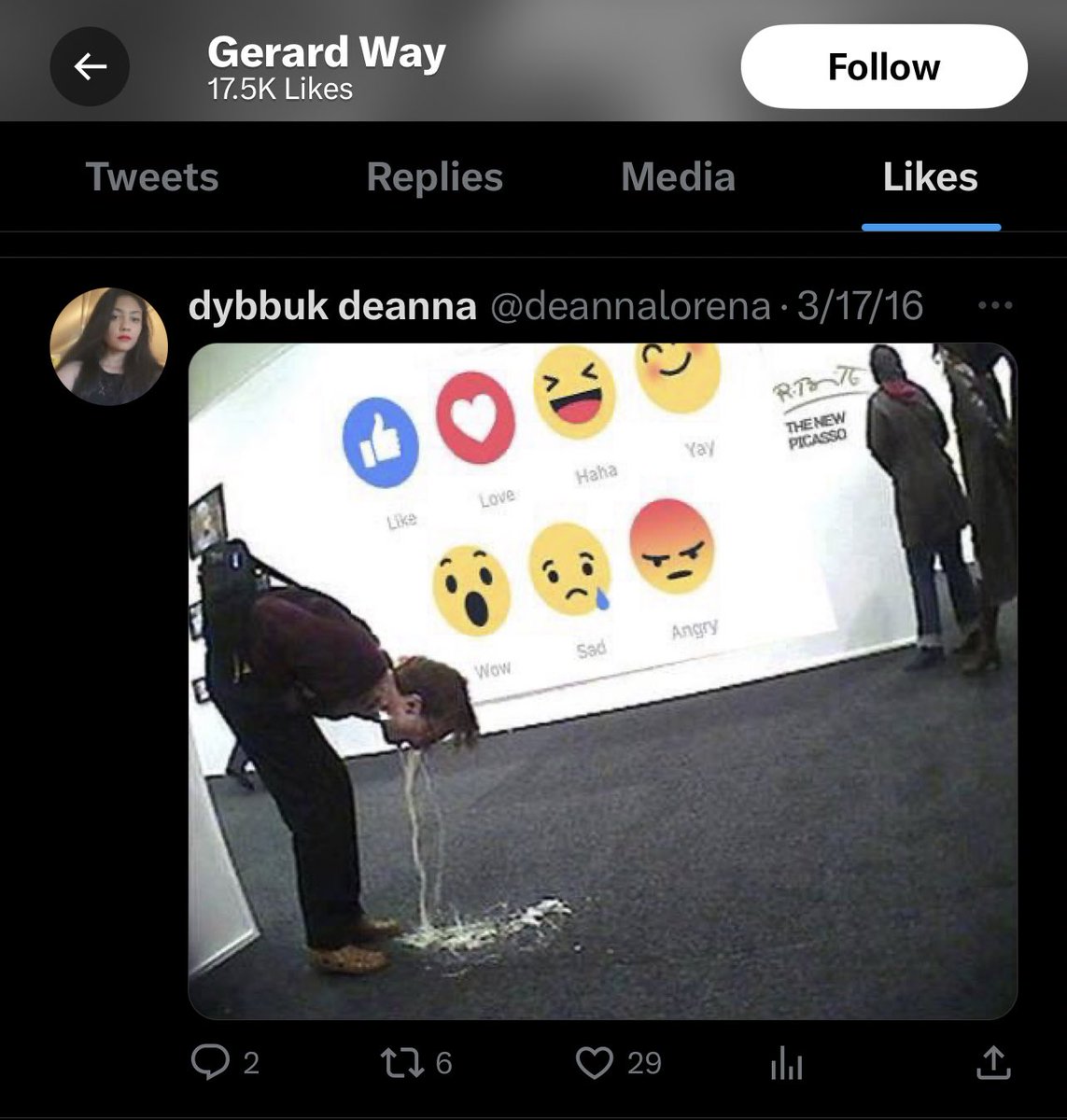 mothmanmadej's tweet photo. tw // throwing up 

GERARD ?!?!? https://t.co/HjtXJUkKVQ