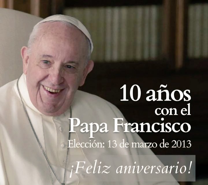 REDdeLideresC's tweet photo. La Red de Líderes Católicos felicita al Papa Francisco por su Décimo Aniversario de ser electo el Vicario de Cristo.

@Pontifex_es https://t.co/fFTeoS9ACs