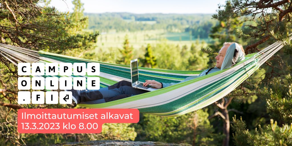 Ilmoittautuminen kesän CampusOnline -opintoihin on käynnissä.