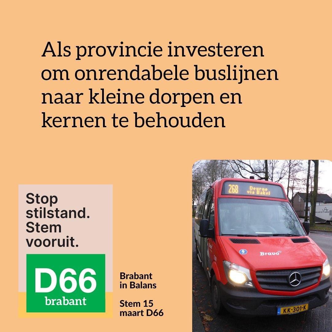 De provincie en gemeente moeten zich veel meer inspannen om het uithollen van het openbaar vervoer (ook in Gilze en Rijen) te stoppen. Sterker nog. Harder maken voor betere busvervoer en minimaal 2 x per uur een trein.
