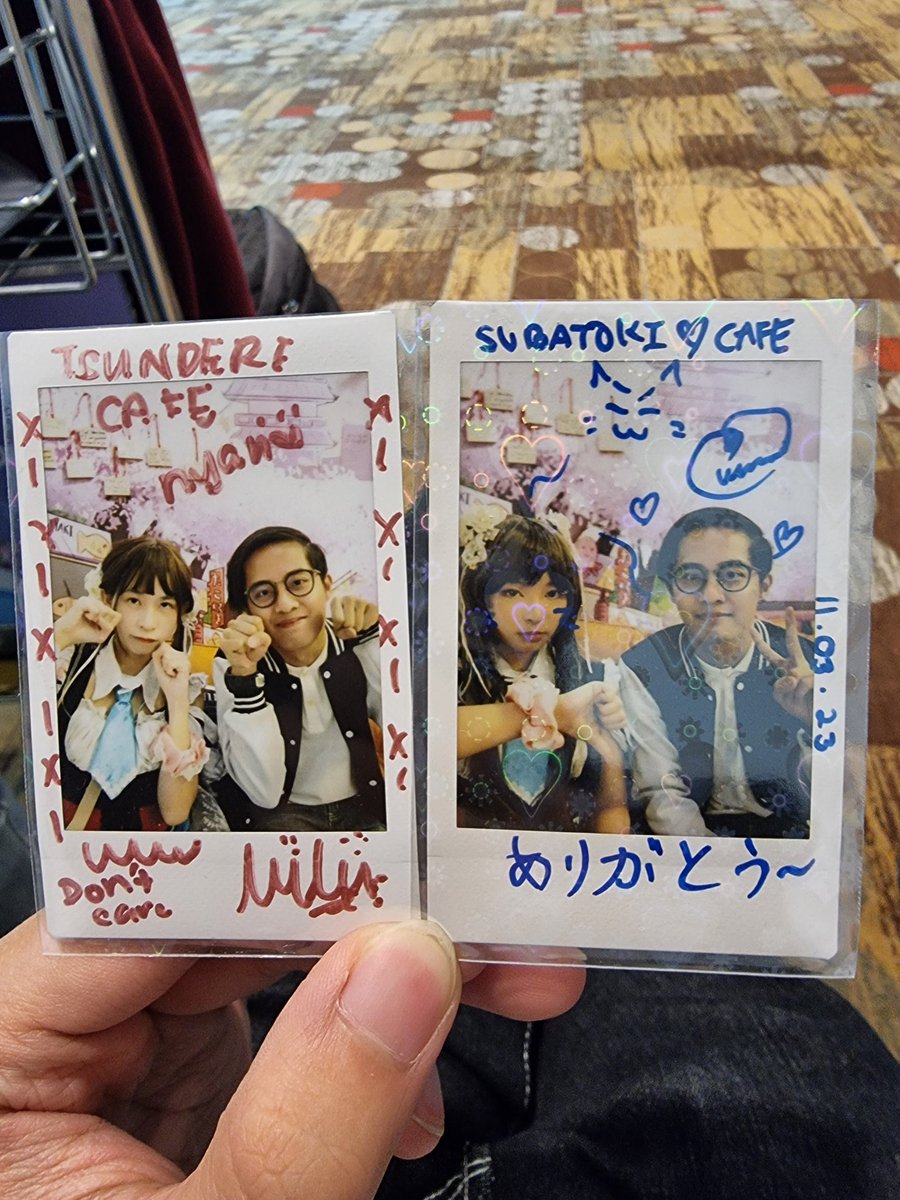 VioletNimue's tweet photo. ImInTheAirportRn-

@aronredeye &amp; I went to the @subatoki cafe and had a very wonderful experience over there!
Lovely Slap that I had too kimochi-

Special thanks to @Mikikuma28 &amp; @_VieHana for the Chekis! You and the other maids are wonderful hosts too~♥

Hope to come again! https://t.co/wCtZjVLgDE
