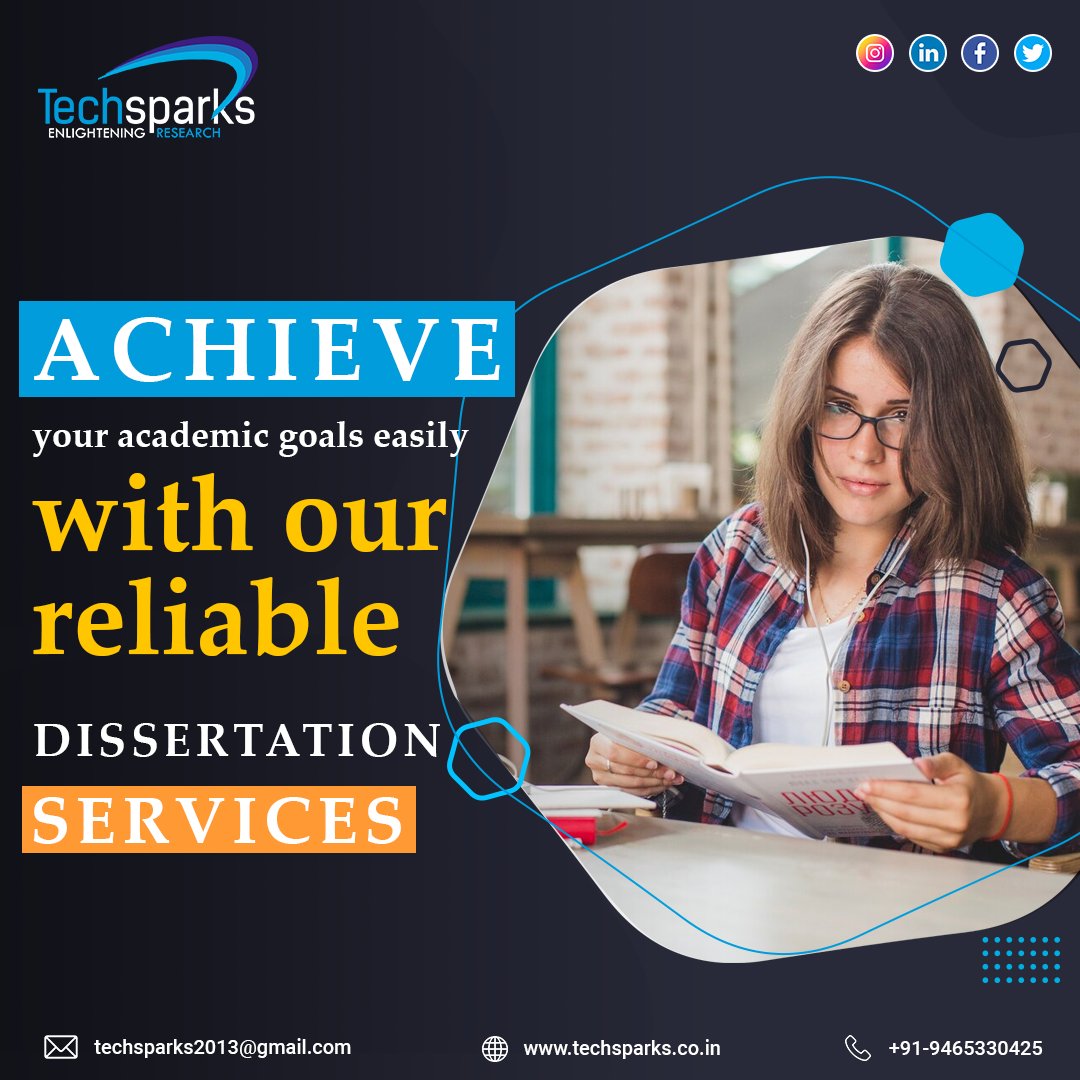 iTechSparks's tweet image. Techsparks is a reliable #dissertationservice provider that can assist students in achieving their academic goals. The company offers a range of services to help students complete their dissertation projects with ease.
#techsparks #DissertationWriting #ExpertWriters #thesis