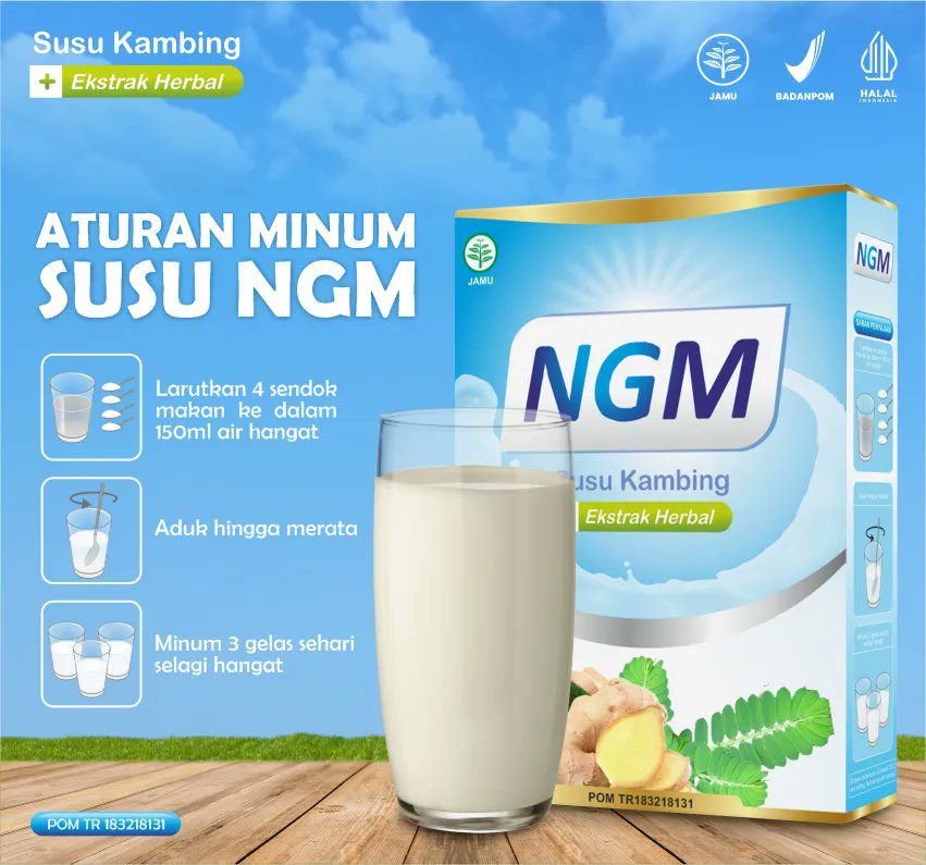 alafiatID's tweet photo. Salah satu minuman (Enak!) yang terdapat jahe di dalamnya adalah #susukambing NGM. Selain Anda mendapatkan manfaat dari mengkonsumsi Susu Kambing #NGM, Anda juga mendapatkan kelezatan dari meminumnya. 𝗦𝘂𝘀𝘂 𝗡𝗚𝗠 𝗱𝗶𝗺𝗶𝗻𝘂𝗺 𝗵𝗮𝗻𝗴𝗮𝘁 𝗹𝗲𝗯𝗶𝗵 𝗻𝗶𝗸𝗺𝗮𝘁! https://t.co/G2nViqkUqf