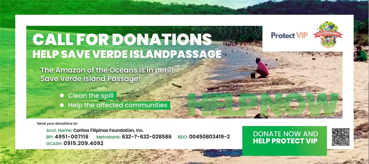 Caritas_PHL's tweet photo. With the #ProtectVIPNetwork and the #EcoConvergence National Hub, we at Caritas Philippines appeal to your generosity! Our Verde Island Passage is in peril! Send in your donations to help the affected communities, and save the Amazon of the Oceans! #ProtectVIP #SaveMindoro https://t.co/8ESKY94MgM