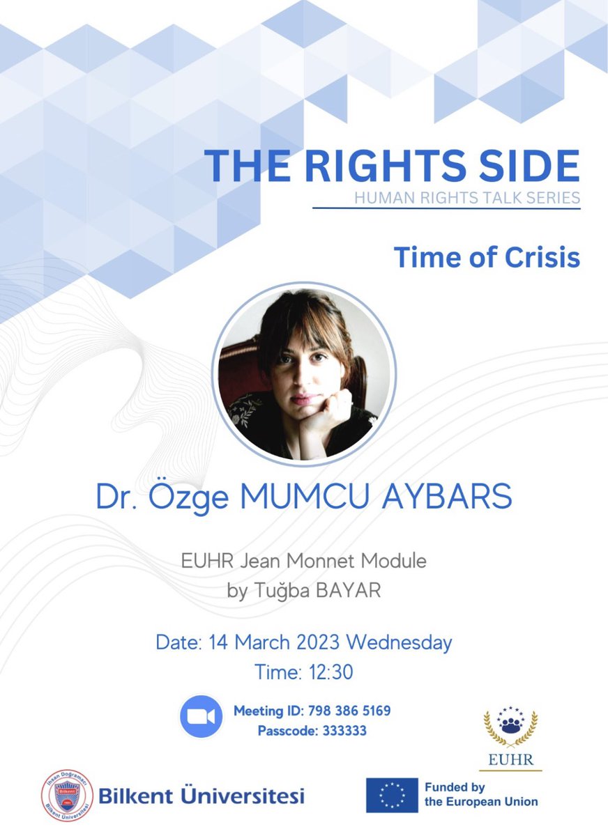jeanmonneteuhr's tweet photo. Dr Özge Mumcu-Aybars will hold a seminar about (social) media usage during the time of crisis. @ozge_mumcu @BilkentUniv @BilkentIRDept @tugbaoezden https://t.co/t2fIcQ7cU8
