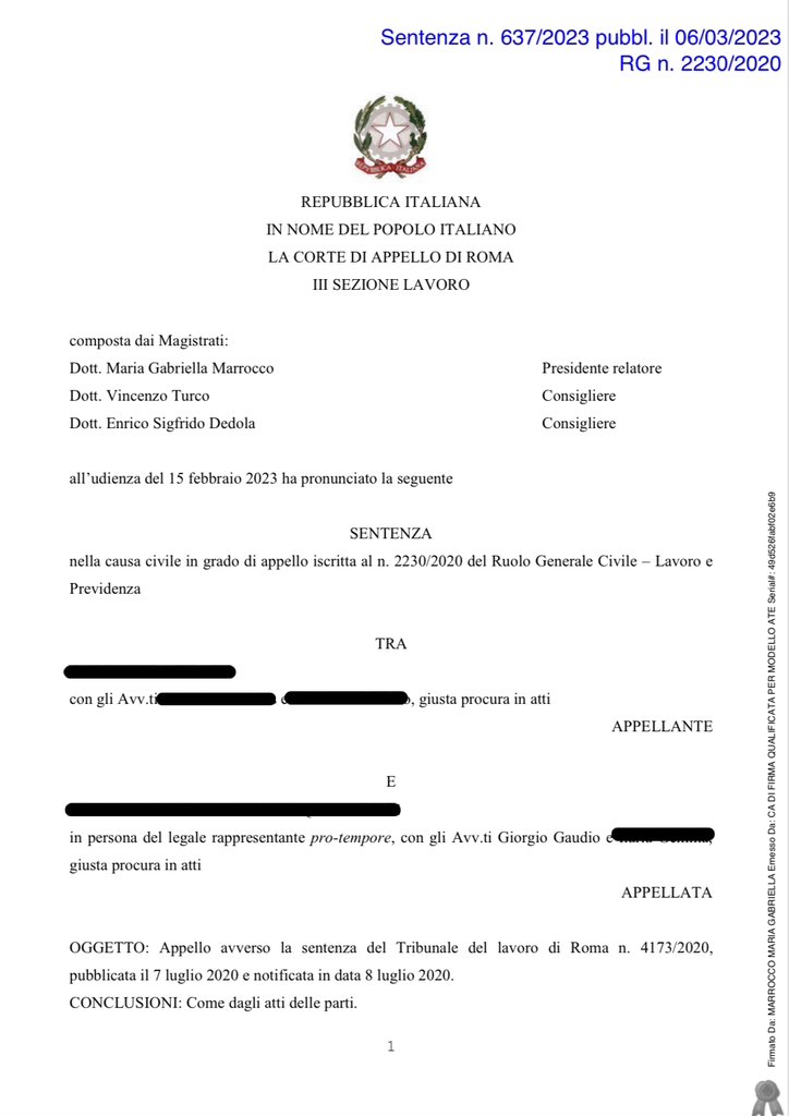 ant_lamberti1's tweet photo. C. App. Roma, 637/2022: Nella comunicazione di licenziamento, il datore deve solo indicare la motivazione del provvedimento, non avendo invece l’onere di indicare tutti gli elementi posti alla base della propria scelta. -> https://t.co/uhCTO97ajR https://t.co/t9G7xjGvpj