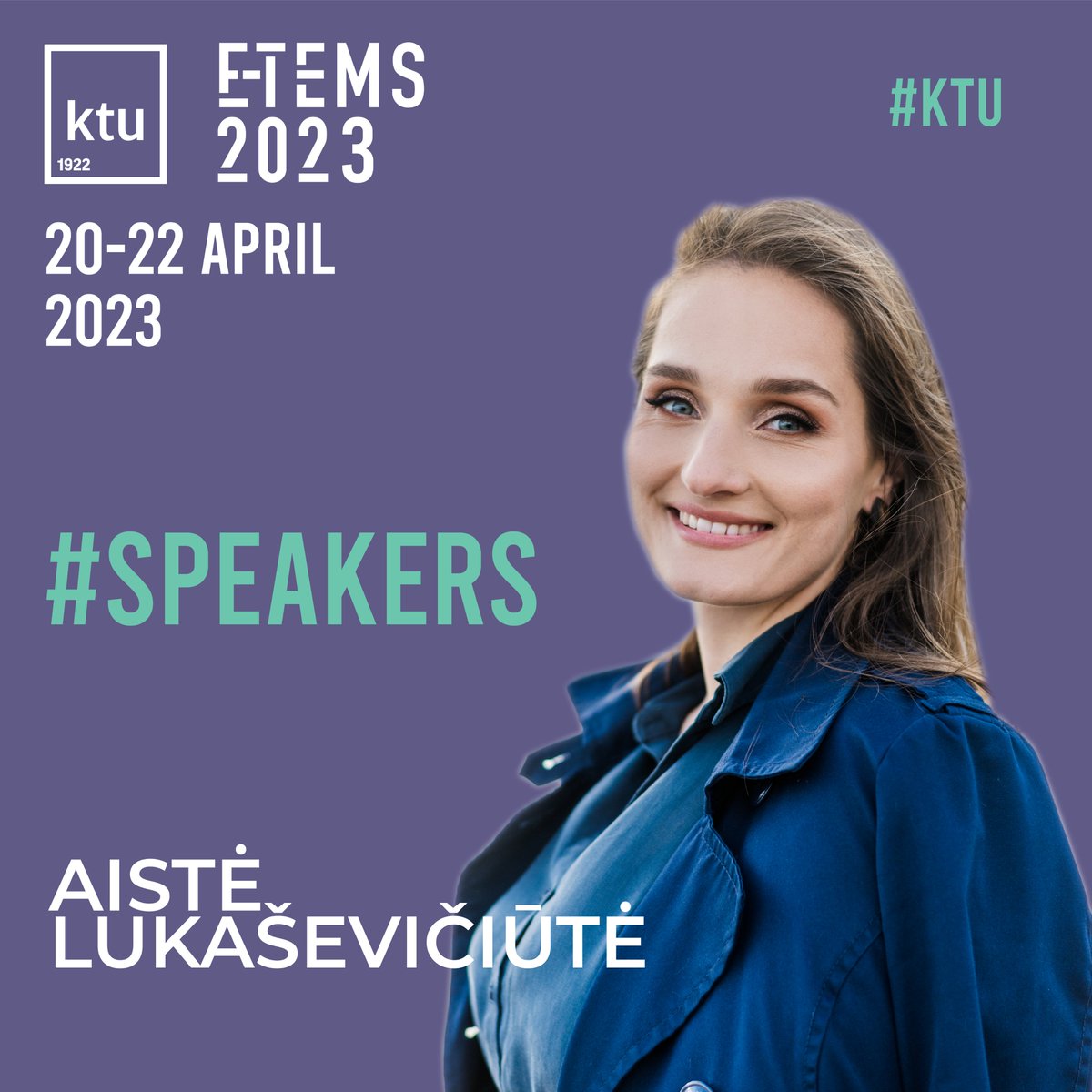 #MeetOurSpeakers 
We are introducing another keynote speaker at ETEMS 2023 - Digital Transformation for Smart Cities and Beyond: the Projects Shaping Society conference.

👤Aistė Lukaševičiūtė is the Head of the Investment and Projects Department of Kaunas City Municipality.