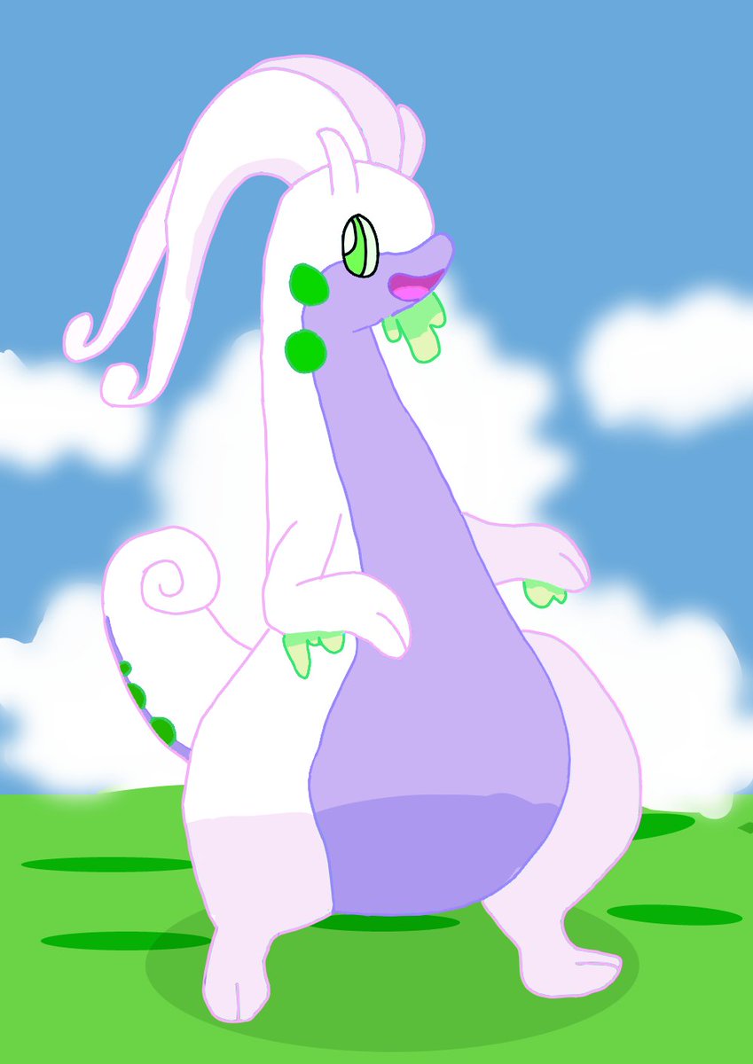 ItsLeavee's tweet photo. Wooo Goodra, probably my best work in a while AND happens to be on time for Goodra's Unite release later this week! https://t.co/Ct0GOd9JqM