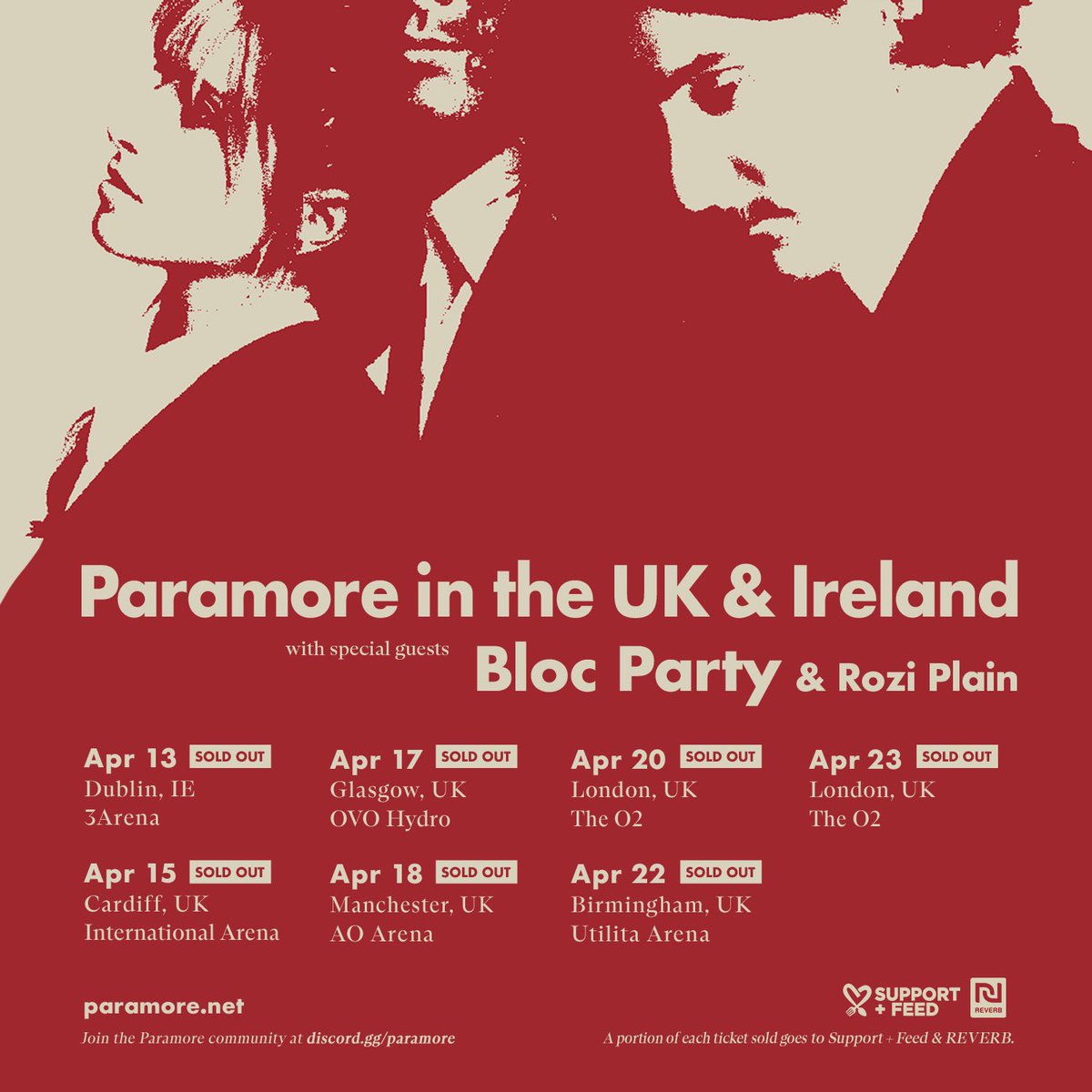 paramoremusicom's tweet photo. UK & Ireland @paramore tour with @BlocParty & @ROZIPLAIN starts in a month! 💥
🔗 https://t.co/EmLu50QQ5e https://t.co/IbJYciR9bd