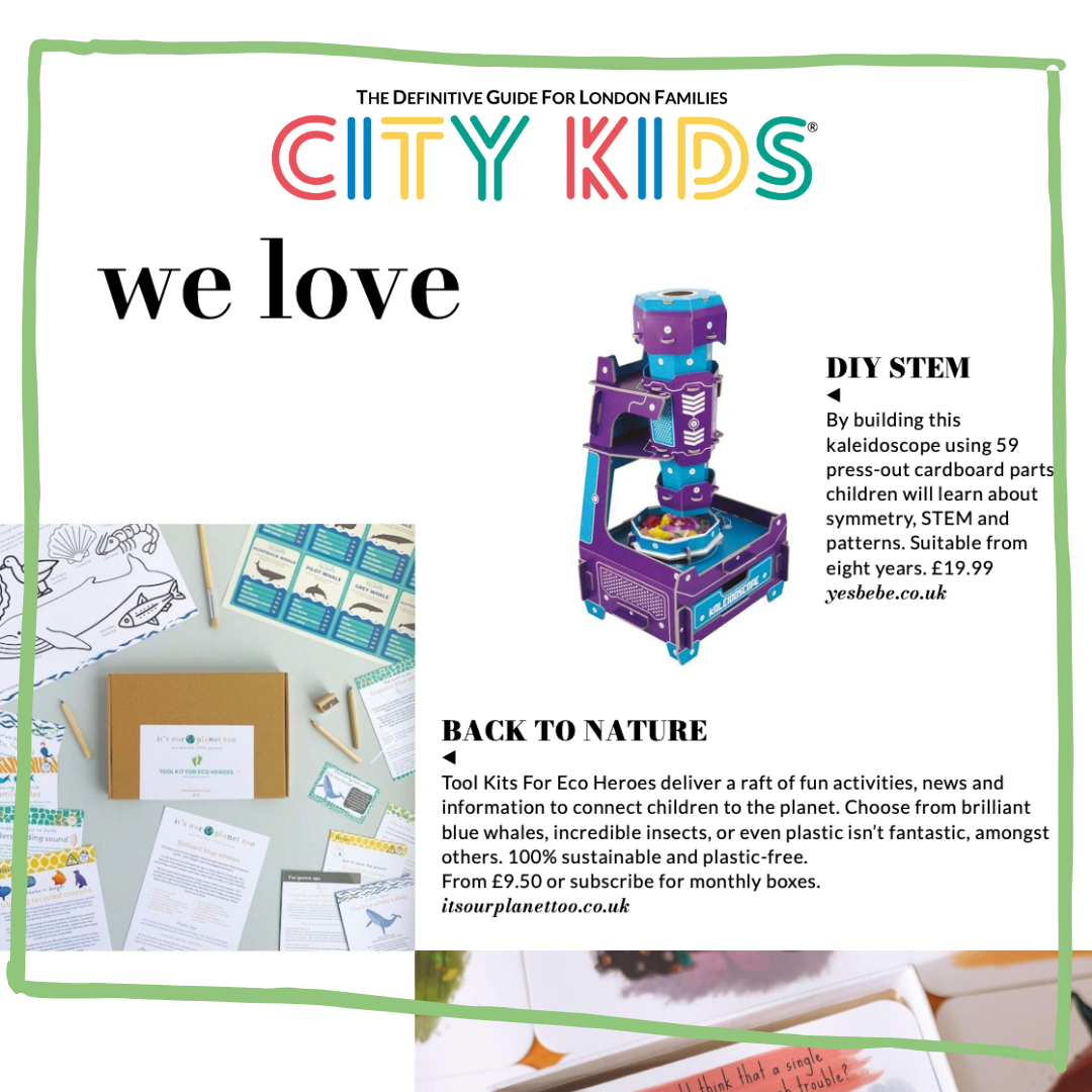itsourplanettoo's tweet photo. It's always an absolute pinch-me moment to see our products in the press and such an honour to be featured in the GREEN issues of @CityKidsMagazine. 💚 Thank you. #Press #EcoKids #GreenIssue #EarthDay https://t.co/DQdbmCzrQ9