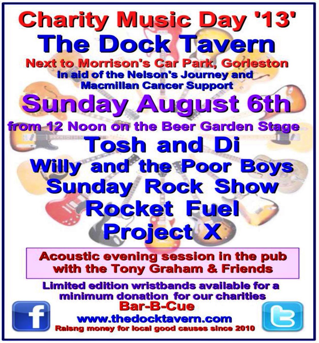 Line up finalised for our annual music fundraiser 😃