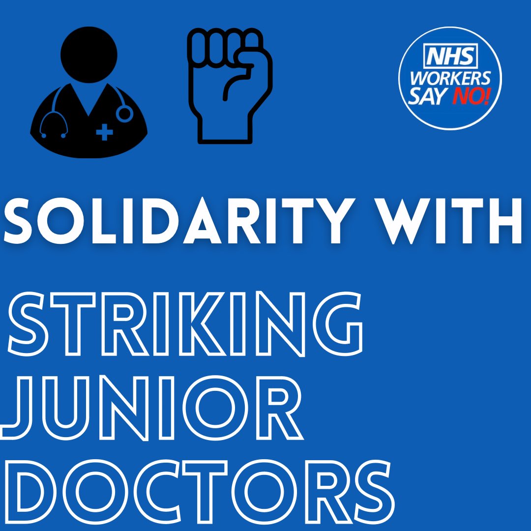 Solidarity today with our striking Junior Doctors as they embark on a 72 hour walk out. There are picket lines at most acute hospitals - get down there and show them your support! #SOSNHS #strike #BMA #juniordoctors