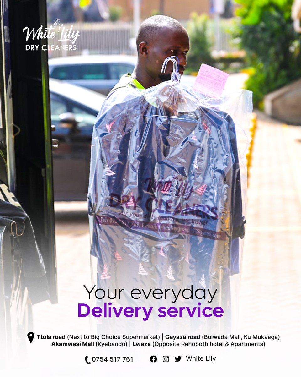 LilyCleaners's tweet photo. Get all your suits, bedsheets, duvets, and garments cleaned in bulk.
Contact us to schedule a pick-up and drop for your bulk or individual wash.
Call Us:+256 754 517 761.
#Whitelily #Pickupanddrop #Drycleaners #Bulk https://t.co/KZXEN4TYRu