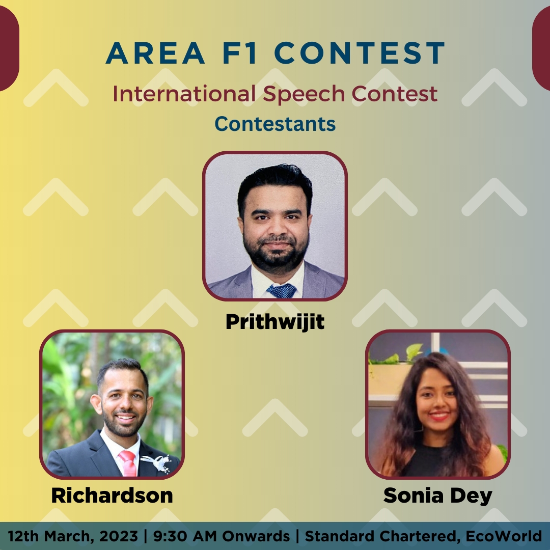 omk01_tsavvy's tweet photo. Here are the Astounding Speakers of Area F1 & Area F2:
- International Speech Contest.
@Toastmasters
#contests #areacontests #areaf1 #areaf2 #divisionf #internationalspeechcontest #isc #communication #publicspeaking #leadership https://t.co/f2dfeLw729