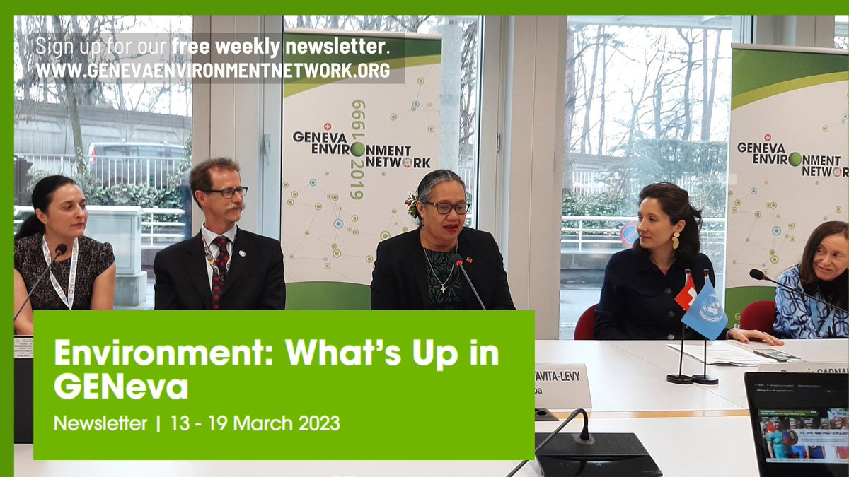 #Environment: What's Up in #GENeva from 13-19 Mar?

✅ Environment @ #HRC52 &amp; Beyond
✅  #PlasticsTreaty | En route pour Paris #INC2
✅ #IPCC 2023 #ClimateReport #AR6
✅ #WSIS Forum 2023
✅ &amp; more

Check events, #jobs &amp; suggestions ▶️ tiny.cc/GEN13-19Mar23