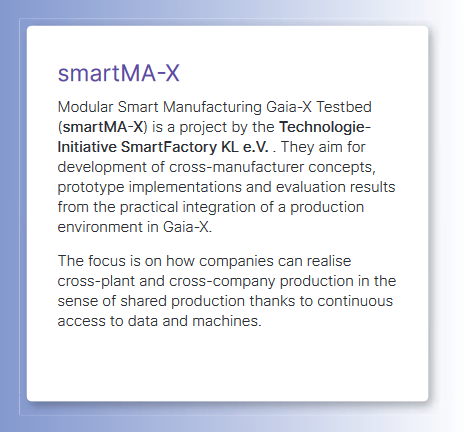 SmartFactoryKL's tweet photo. Wir sind ab morgen auf der #GaiaX-Konferenz "Market-X" und zeigen mit unserem Projekt #smartMAX, wie Gaia-X schon heute in die industrielle Anwendung kommt. Wir freuen uns auf Ihren Besuch!
Mehr Infos 💡👉https://t.co/4fwRFF7j4M
@gaiax_aisbl @plattform_i40 @GaiaXGermany https://t.co/SVOip6PP8f