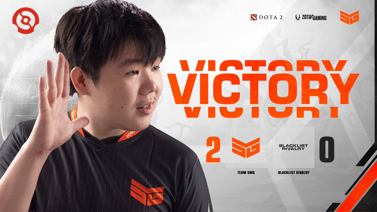 TeamSMGofficial's tweet photo. First game finishes in a win, and we do it by styling over @BLACKLISTINTL @rivalrySEA!

Simple 2-0 win, GGs Blacklist!

#TeamSMG
#StillMovingUnderGunfire https://t.co/KtFQlzvmnl