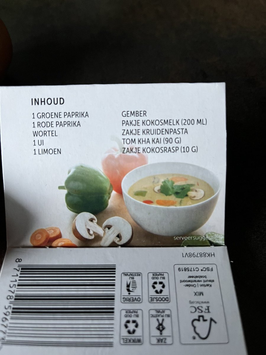bucajoma's tweet photo. Ga ik heerlijk de Tom Kha kai soep maken ontbreekt t naamgevende ingrediënt😳 @Hoogvlietsuper  dat wordt dus een wandelingetje met een doel #wandelchalenge #20x23 https://t.co/uYIYPwfdEq