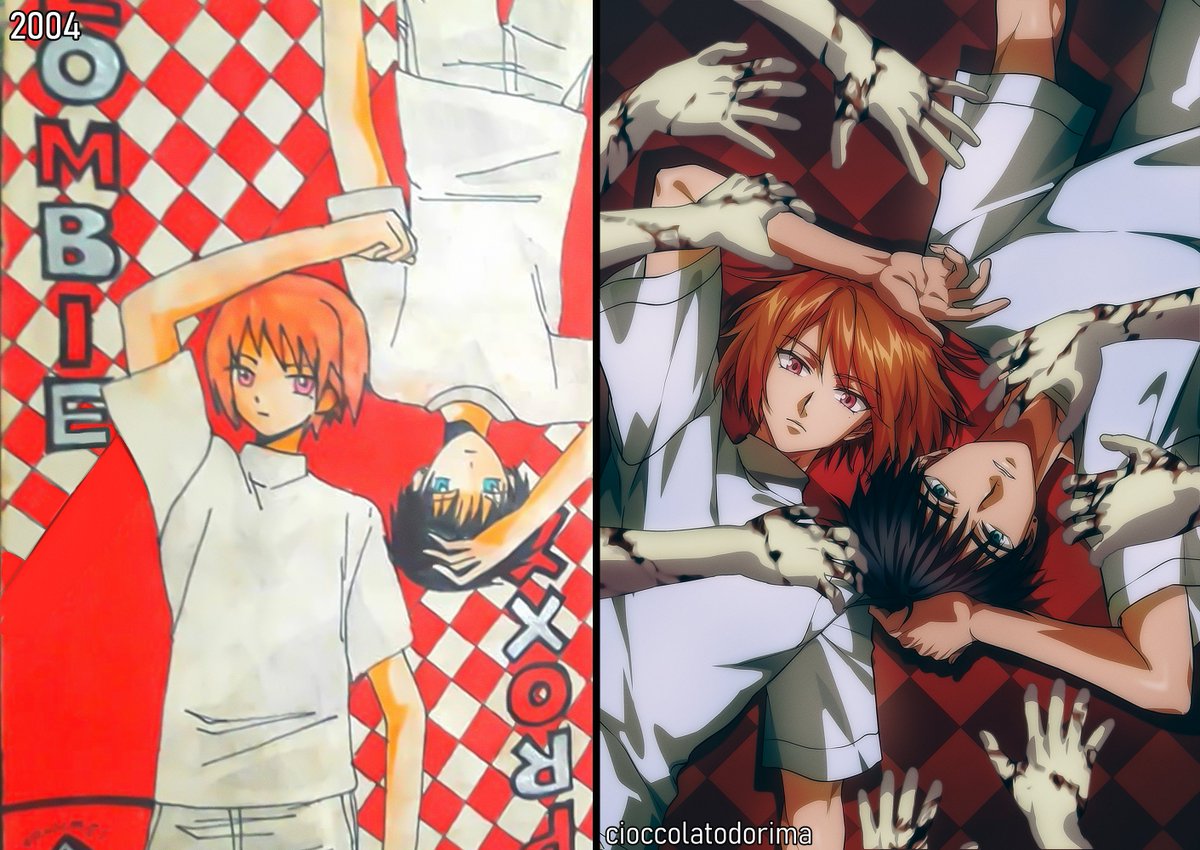 cioccolato_kun's tweet image. Redrawing my old stories into how my kid brain imagined their &apos;anime&apos; to look like when I drew them