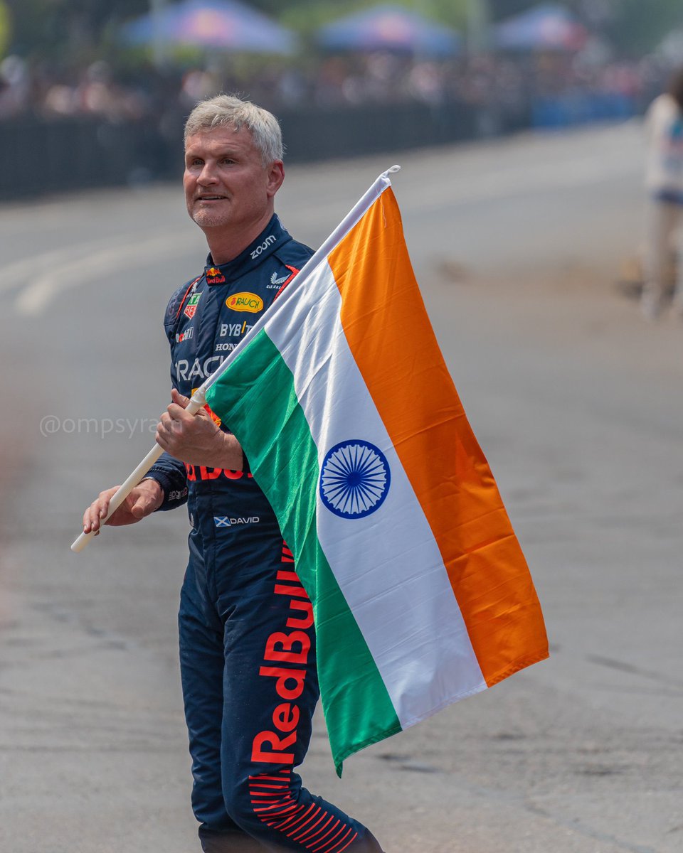 <a href="/therealdcf1/">David Coulthard</a> Thank you , I couldn’t have had a better Sunday, even though it was 39.4°, it was worth every moment to watch you drive the RB7, India loves you