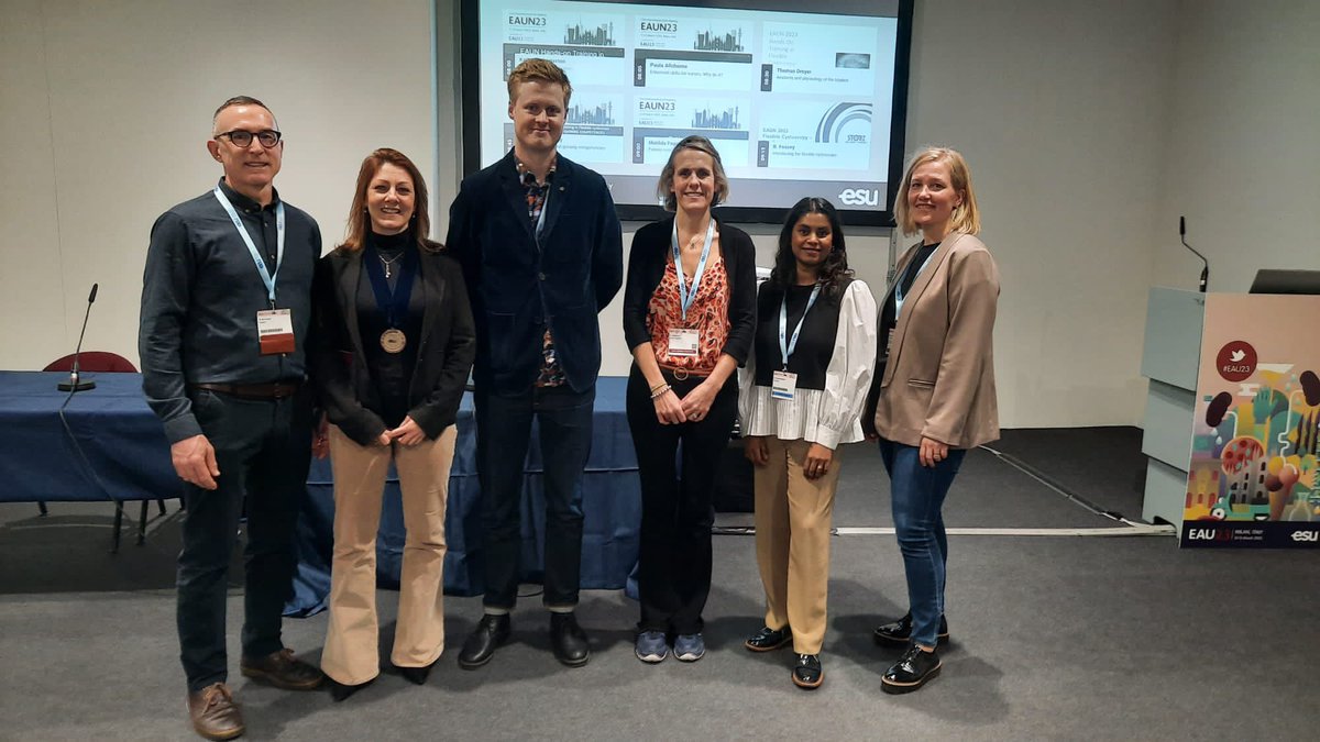 The faculty of the EAUN hands on training course for nurses in Flexible cystoscopy is starting now at #EAUN23!

From left: Robert McConkey @robmcgalway Paula Alchorne @allchornepaula Thomas Dreyer @thodrey Kathryn Chatterton @chats69, Vanaja Kumarasegaram, Matilda Fagerberg.