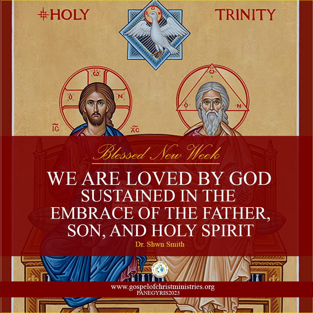 gospelchristmin's tweet photo. "We are loved of God, sustained in the embrace of the Father, Son, and Holy Spirit."
Dr. Shawn Smith
#Panegyris2023
#Passover2023
#20thAnniversary
#TheTransfiguredLife
#BlessedNewWeek https://t.co/aMMAKQtvyu