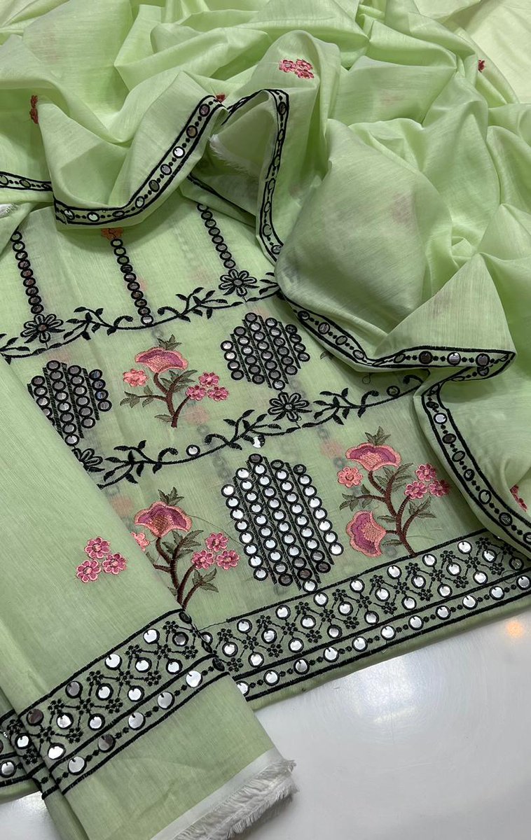 GraceThreadArt's tweet photo. Grace Thread Art
0326 8870000
Stuff paper cotton karhai 9 mm embroidery shirt and Dupata
2 PC suit https://t.co/Llzq8GWH6K