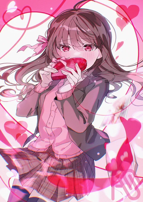 私のハート  #ARTstreet #MediBang #オリキャラ #女の子 #イラスト #2023年2月例コンテスト:バレンタインデー #女の子イラスト 