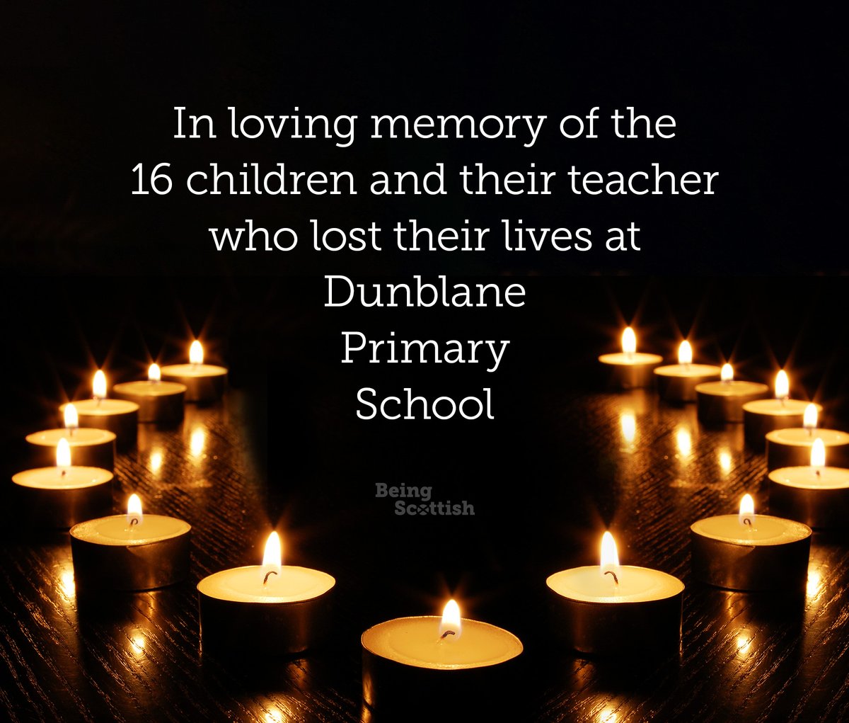 BeingScots's tweet photo. On this day in 1996: One of Scotland's darkest crimes was committed in Dunblane. We will never forget them. https://t.co/vzicERrXWS