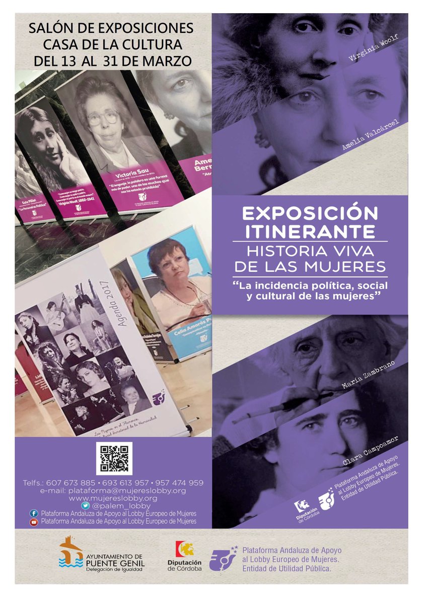 CIMPUENTEGENIL's tweet photo. Esta tarde, dentro de la programación #8demarzo2023   tendrá lugar la inauguracion de la exposición "Historia Viva de las Mujeres" , Casa de la Cultura, 17:00 horas. https://t.co/zTMYbipBEm