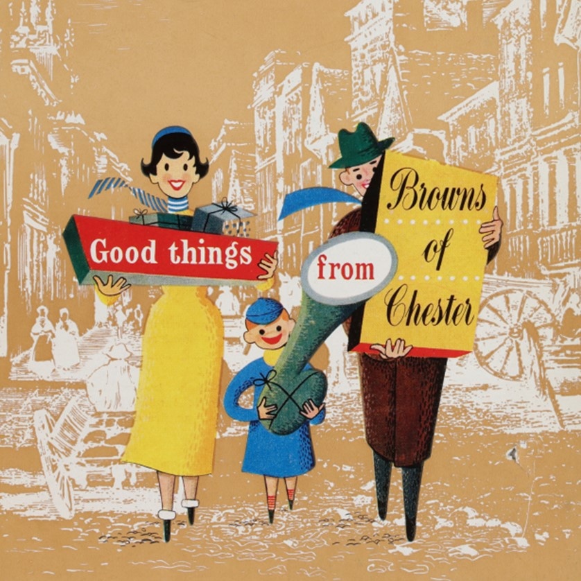 createchester's tweet image. More than a Shop 
– share your Browns story

Monday 13 March, 5-8pm
At Arthouse Cafe, 12 Bridge Street, Chester, CH1 1NQ

Was Browns of Chester more than just a shop to you? 

Drop in for a coffee, a chat. Share your story and contribute to a block print artwork to about Browns.