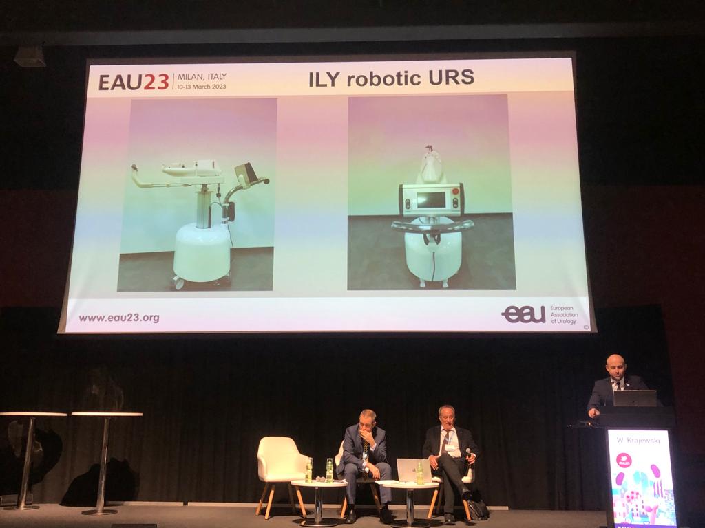 Housbow's tweet photo. D3 at #EAU23 Thank you all for your interest on our ILY Robot.

Warm thank to Pr @wojciechpiotrk1 who did a presentation on ILY.

Let's destroy stones 🎮 🦾 

@PusenMedical  

#MadeinFrance 🇫🇷
#FursRobot
#Urology 
#Endourology

@Uroweb 
@AFUrologie 
@AmerUrological 
@SIU_urology https://t.co/OLtmw6wkYW