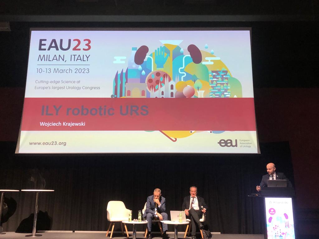 Housbow's tweet photo. D3 at #EAU23 Thank you all for your interest on our ILY Robot.

Warm thank to Pr @wojciechpiotrk1 who did a presentation on ILY.

Let's destroy stones 🎮 🦾 

@PusenMedical  

#MadeinFrance 🇫🇷
#FursRobot
#Urology 
#Endourology

@Uroweb 
@AFUrologie 
@AmerUrological 
@SIU_urology https://t.co/OLtmw6wkYW