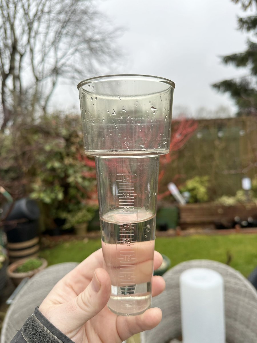 25mm of rain overnight (11pm - 6am).

Standing water &amp; large puddles on the roads.

Local burn (small stream) flooded.

Grass is squelching.